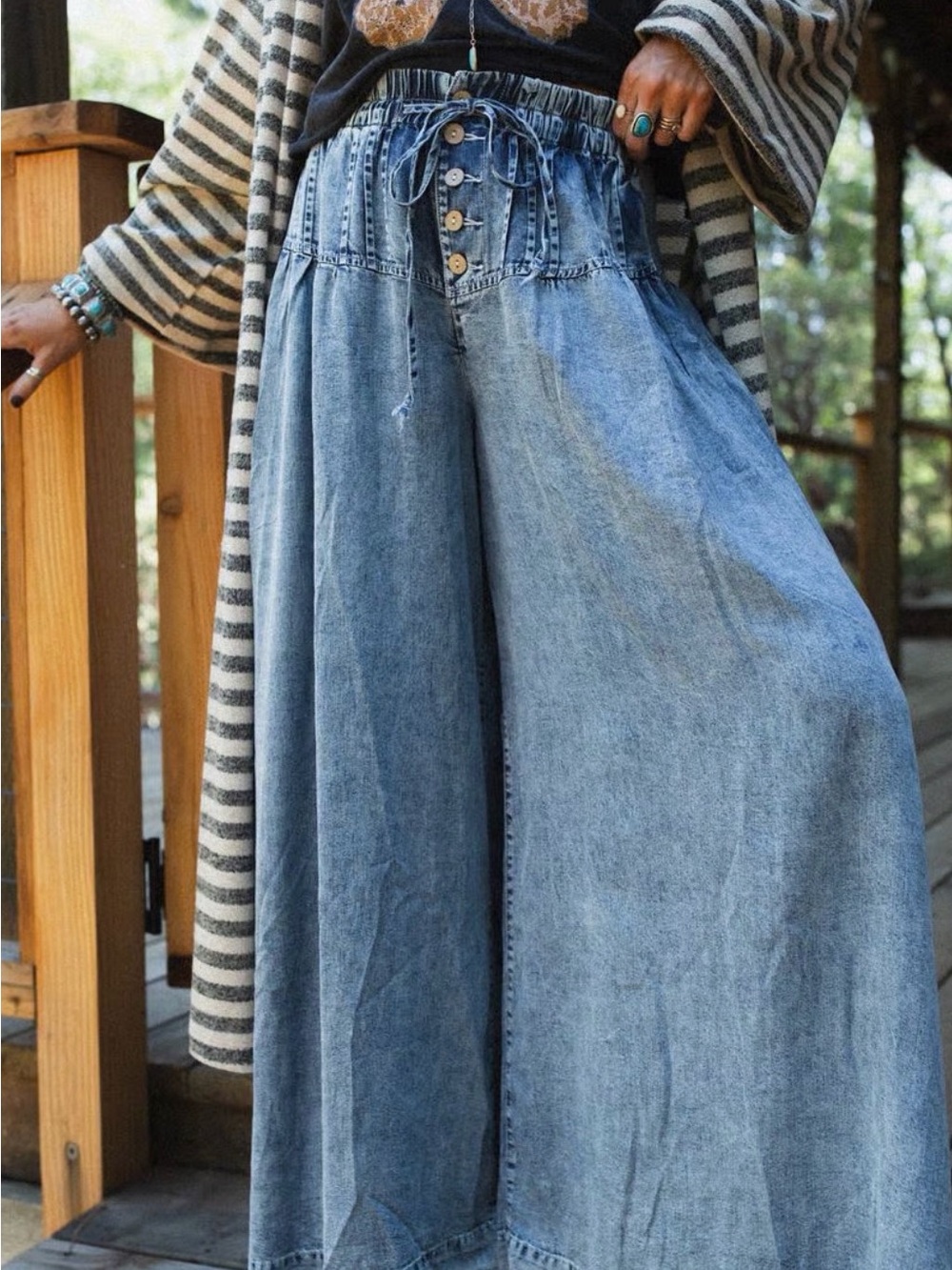 Three Bird Nest Retro Groove Wide Leg Jeans | Size M